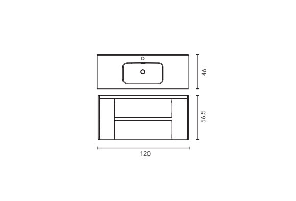 Conjunto mueble de baño Alfa Royo croquis 10
