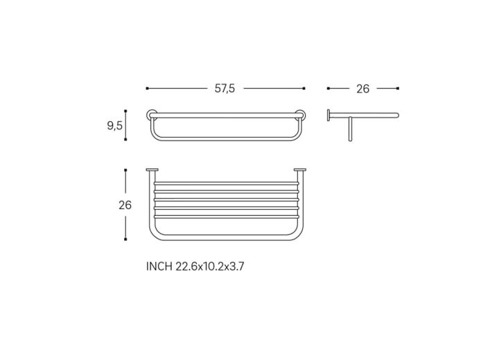 Toallero estante de baño Architect Cosmic croquis 5