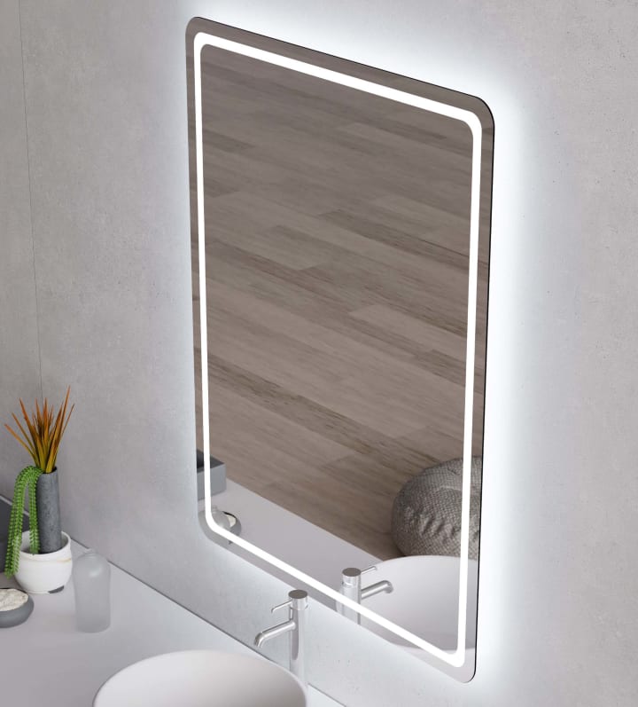 Espejo de baño con luz LED Leroy Bruntec principal 1