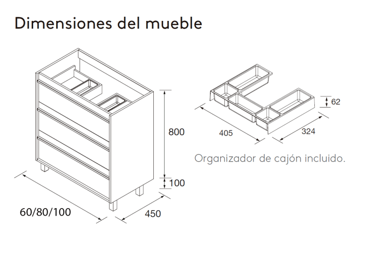 Conjunto mueble de baño Attila Salgar croquis 13