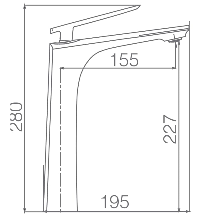 Grifo de lavabo Escocia Imex croquis 1