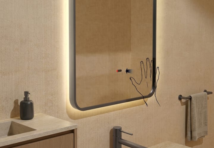 Espejo de baño con luz LED Palermo Ledimex detalle 4