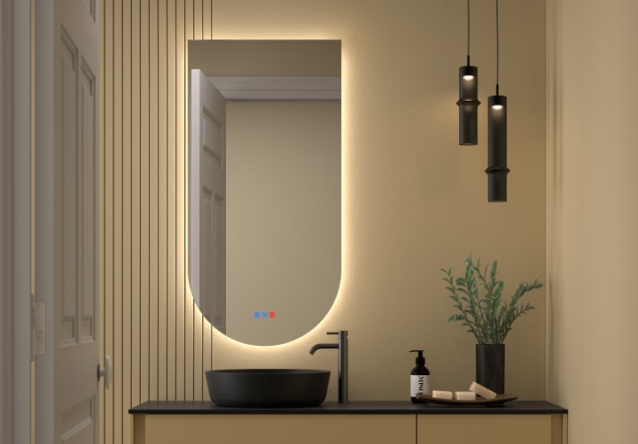 Espejo arco con luz LED Lama Bruntec principal 6