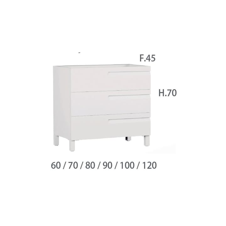 Mueble de baño Zeus Campoaras croquis 3
