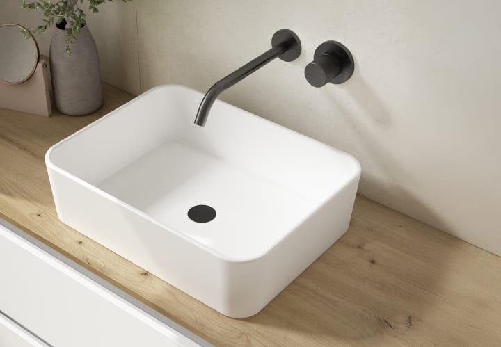 Mueble de baño con encimera MDF Hidrófuga de madera Box Viso detalle 4