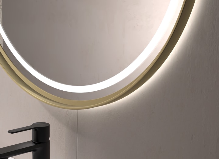 Espejo de baño con luz LED Caicos Eurobath detalle 4