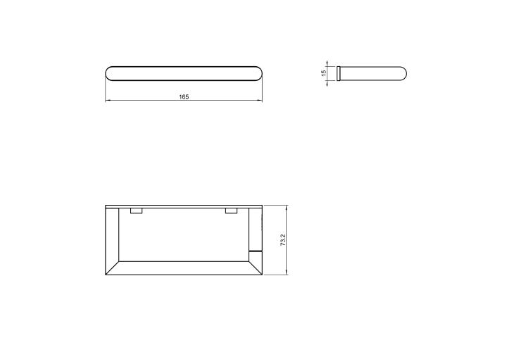 Portarrollos de baño Micra Cosmic croquis 3