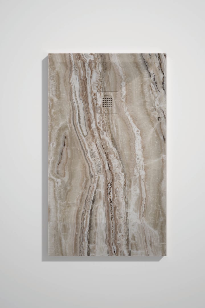 Platos de ducha de resina decorados Design 3D Marmol Travertino Bruntec opción 4
