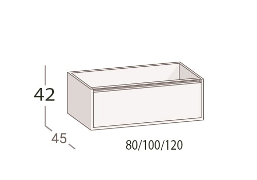 Mueble de baño con encimera Stein de piedra Duc Torvisco croquis 1