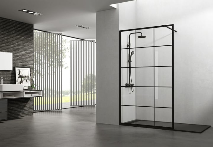 Mampara de ducha Screen Black Chess GME ambiente 2