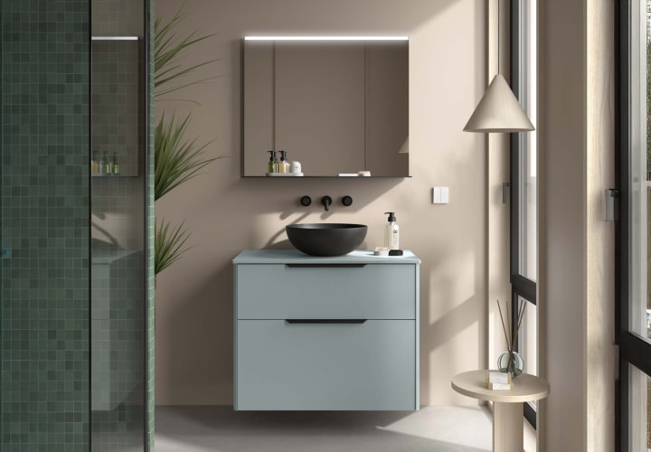 Mueble de baño con encimera de madera Luva Salgar principal 3