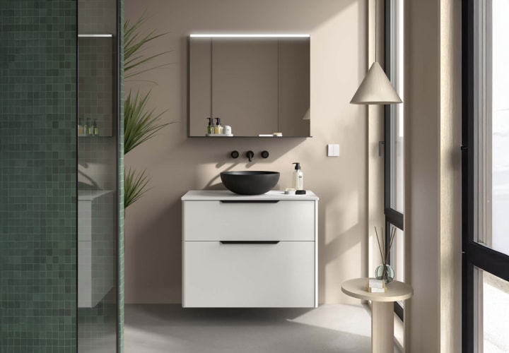 Mueble de baño con encimera de madera Luva Salgar principal 1