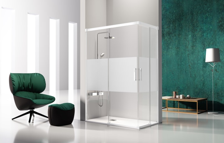 Mampara de ducha angular Glasé  (GS607+GS607) Kassandra principal 5