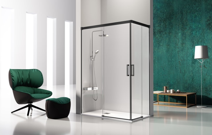 Mampara de ducha angular Glasé  (GS607+GS607) Kassandra principal 2