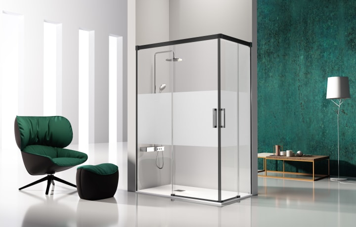 Mampara de ducha angular Glasé  (GS607+GS607) Kassandra principal 4