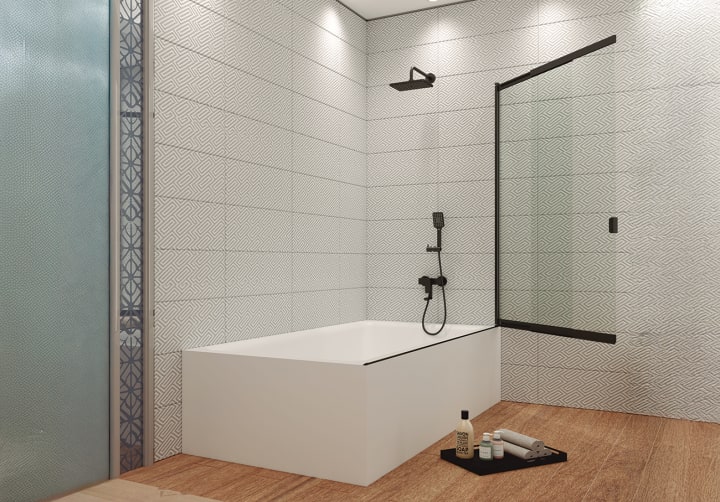 Mampara de bañera Milano Bruntec detalle 2