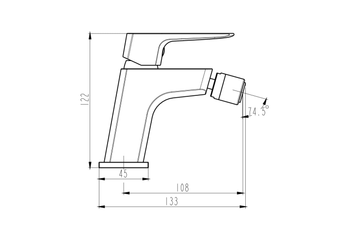 Grifo de bidé Marriot de Gme croquis 8