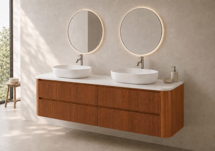 Mueble de baño con encimera Solid Surface Duna Bruntec principal 2