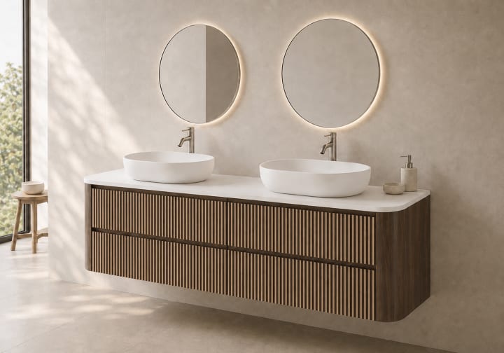 Mueble de baño con encimera Solid Surface Duna Bruntec principal 4