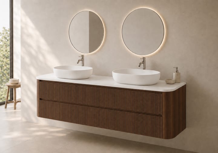 Mueble de baño con encimera Solid Surface Duna Bruntec principal 3