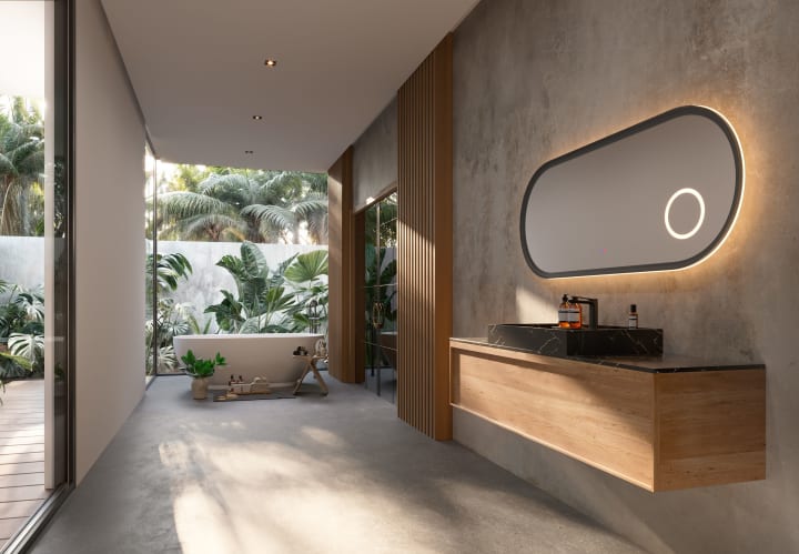 Espejo de baño con luz LED Rimini Ledimex ambiente 11