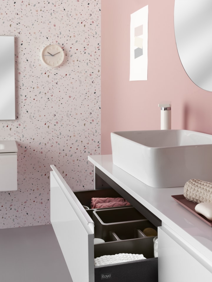 Mueble de baño con encimera de madera Vida Royo detalle 3