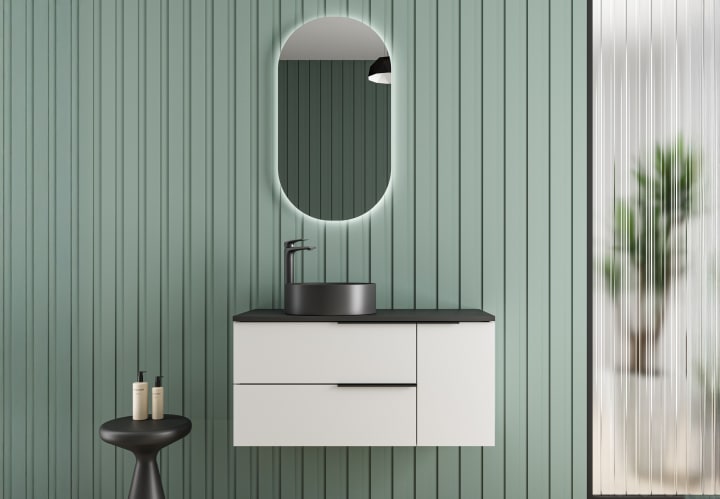 Mueble de baño con encimera de microtec Coban Bruntec principal 1