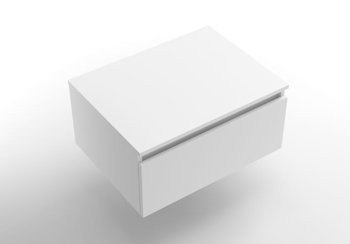 Conjunto mueble de baño con encimera del mismo color del mueble y cajonera Domus Salgar detalle 5