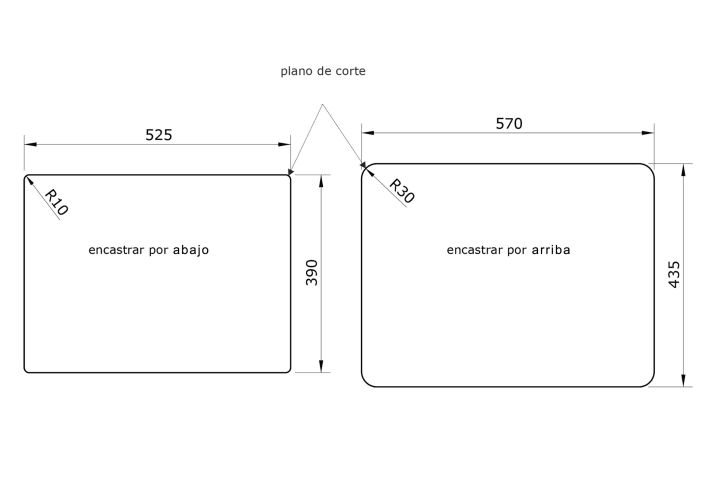 Fregadero de cocina Valet de Unisan croquis 4