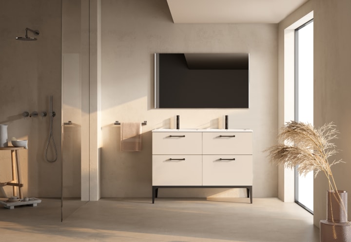 Conjunto mueble de baño con banquillo con lavabo Flat Verso Viso principal 6