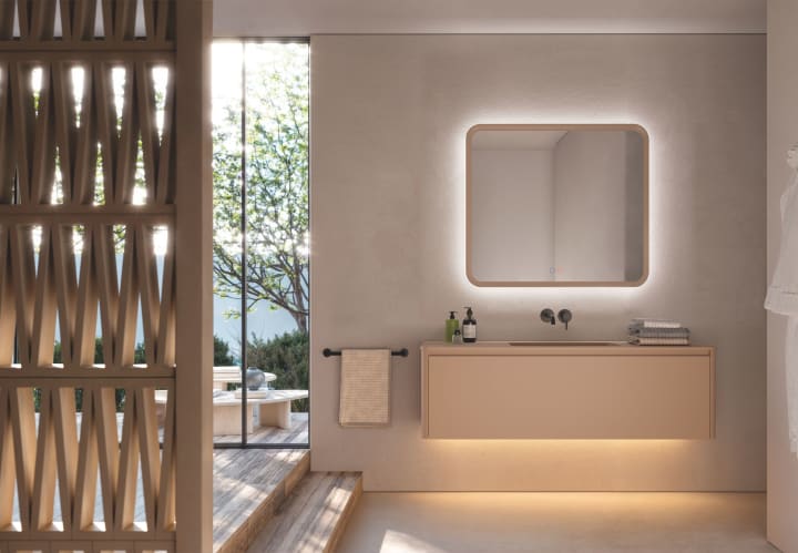 Espejo de baño con luz LED Duomo Ledimex ambiente 10