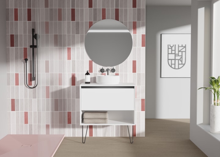 Conjunto mueble de baño con lavabo sobre encimera Yoko Top Amizuva principal 1
