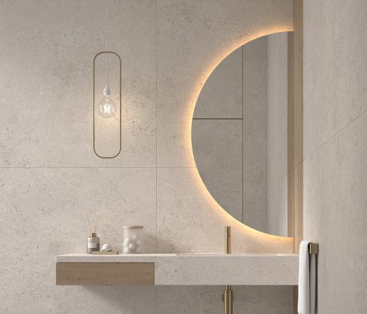 Espejo media luna con luz LED Bonaire 2 de Eurobath principal 2