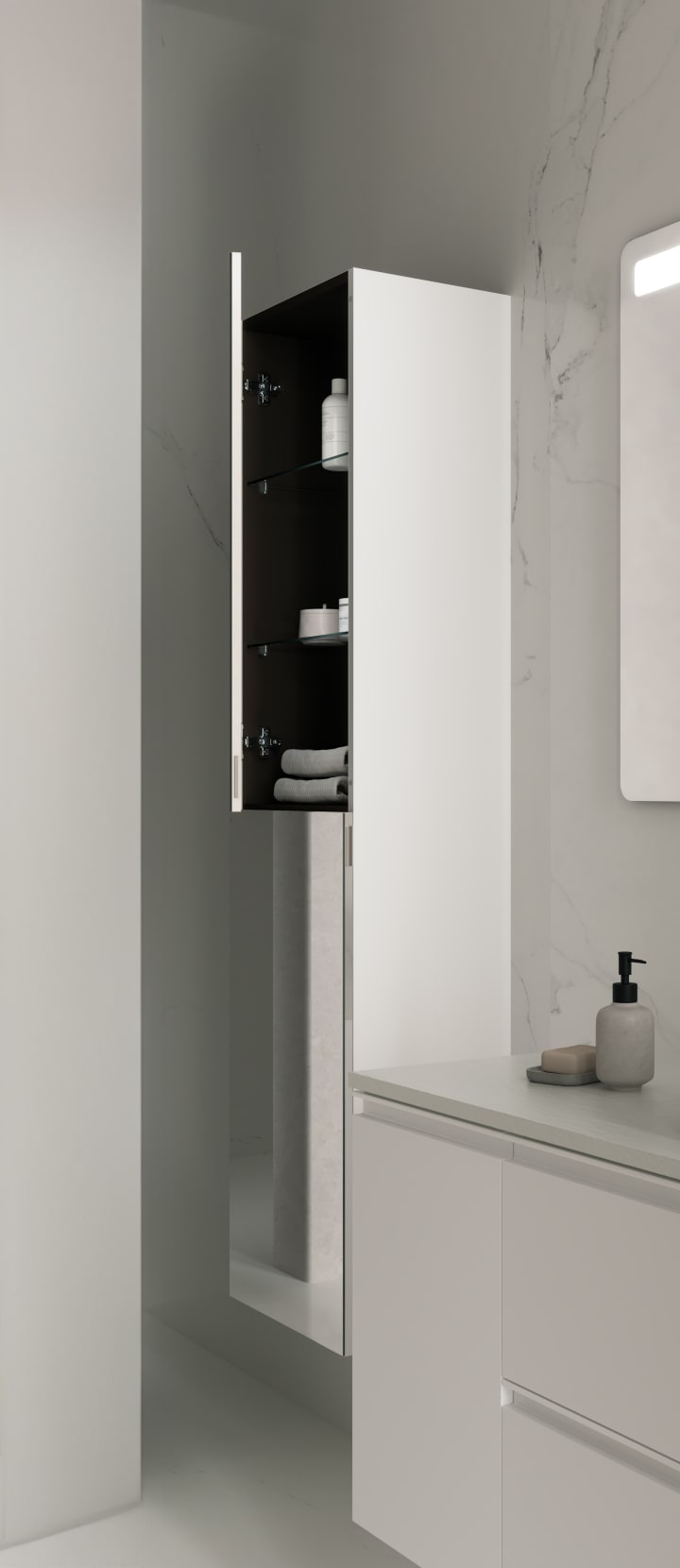 Columna con espejo para baño Mirror Royo detalle 3