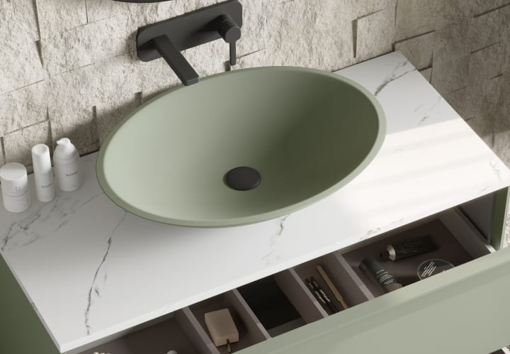 Lavabo sobre encimera Orbit Coycama detalle 16