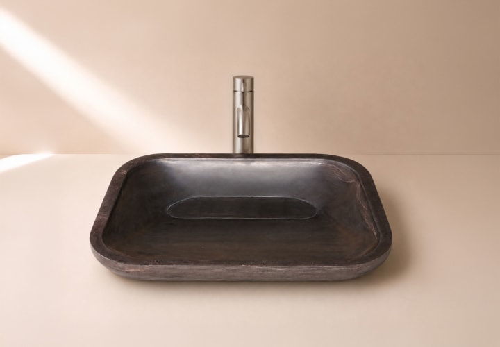 Lavabo de mármol natural River Bruntec ambiente 4