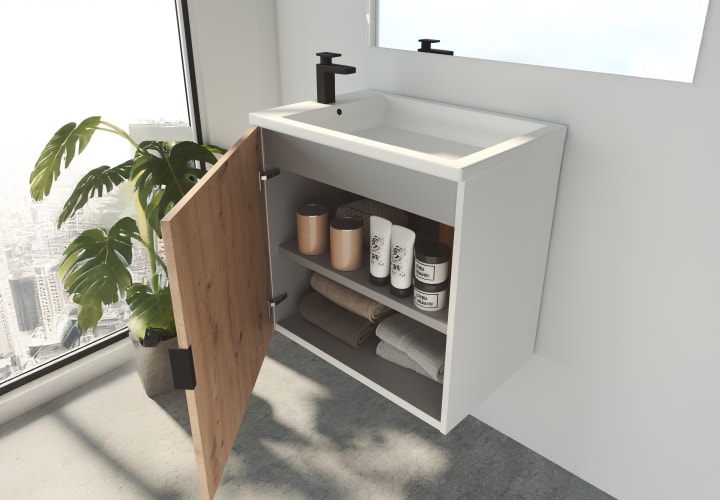 Conjunto mueble de baño fondo reducido 35 cm Petit Campoaras detalle 4