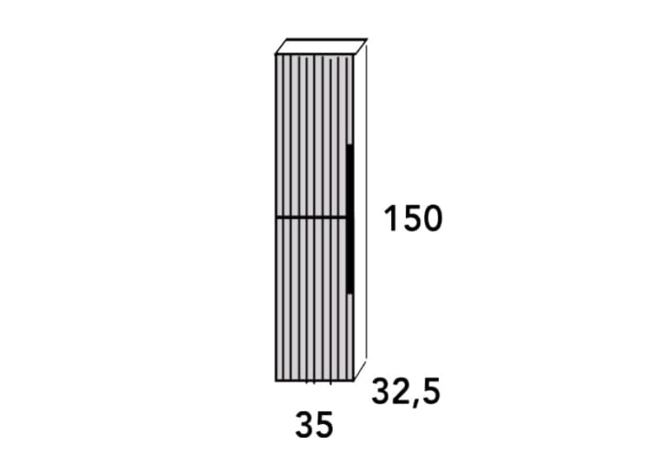 Columna de baño Lombok Bruntec croquis 3