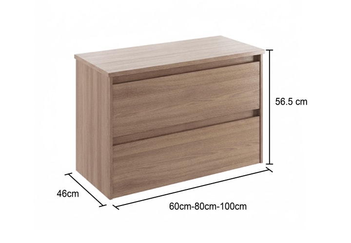 Mueble de baño con encimera de madera Oxford Bruntec croquis 10