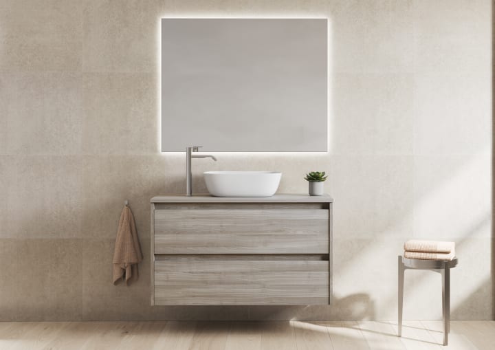Mueble de baño con encimera de madera Oxford Bruntec principal 5