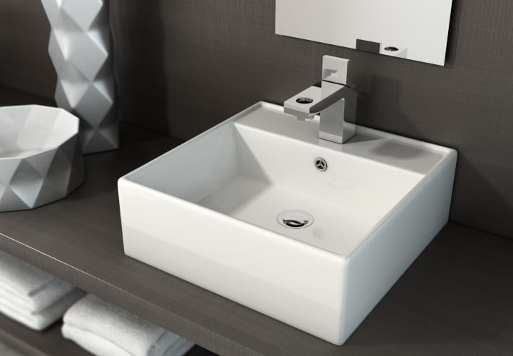 Lavabo suspendido fondo reducido Libra Art and Bath ambiente 1