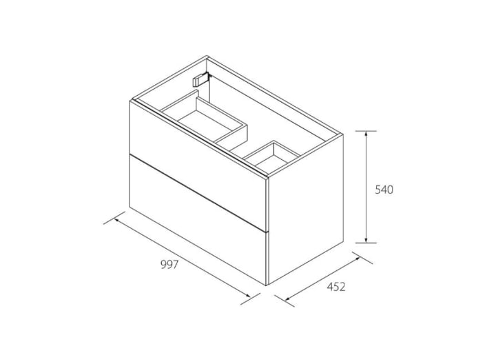 Conjunto mueble de baño Morai Salgar croquis 15