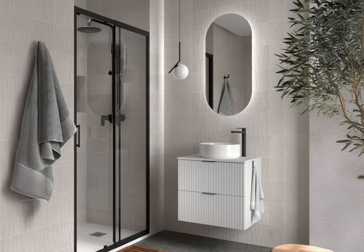 Mueble de baño con encimera de madera Biba Salgar principal 1