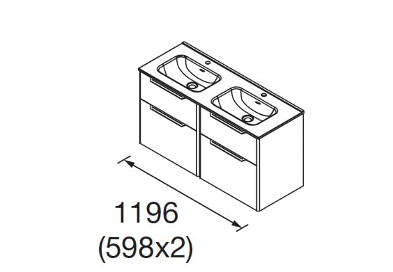 Conjunto mueble de baño Luva Salgar croquis 6
