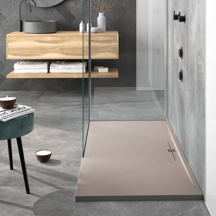 Plato de ducha de resina Design Tiden Bruntec ambiente 4