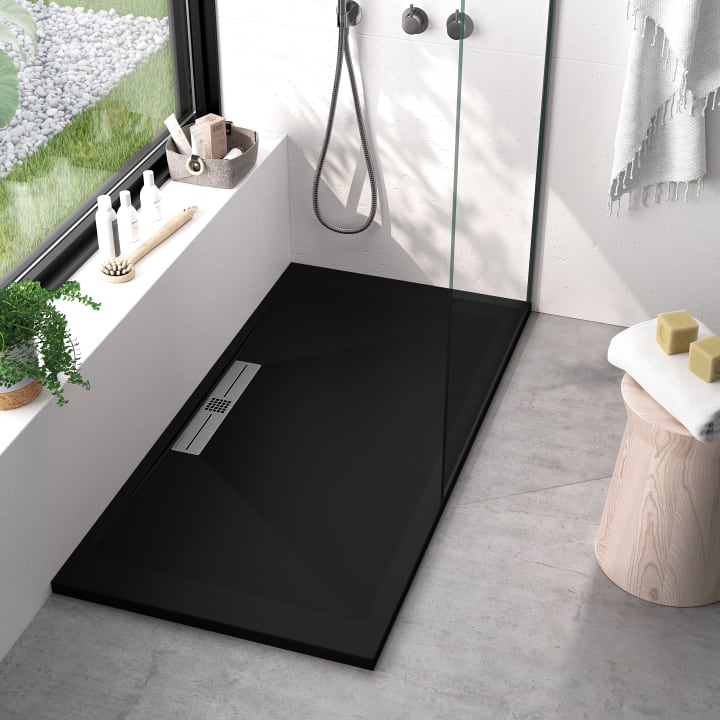 Plato de ducha de resina Design Tiden Bruntec ambiente 5