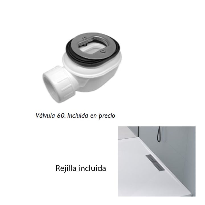 Plato de ducha de resina Design Tiden Bruntec croquis 6