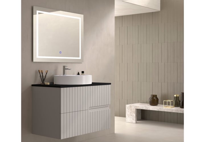 Mueble de baño con encimera piedra compactada negra Ebi Bruntec colores principal 3
