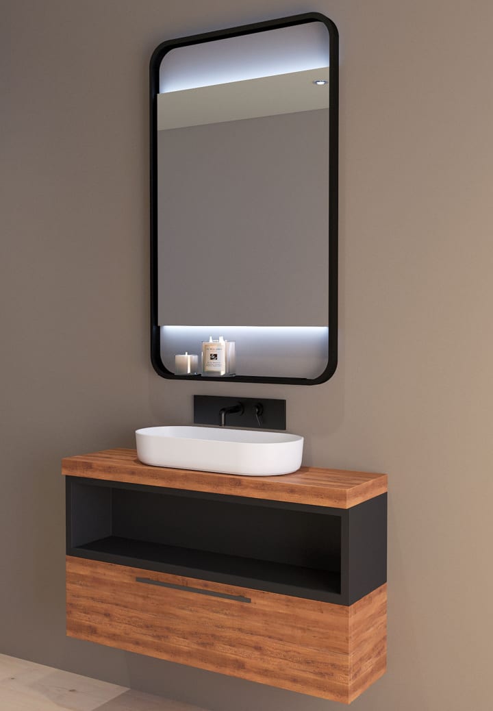Espejo de baño con luz LED Sansa Bruntec ambiente 4