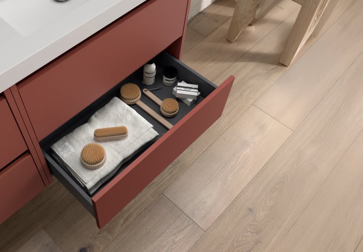 Mueble de baño con encimera de madera Noja Salgar detalle 10